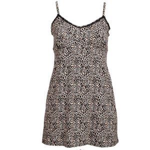 🐆Beige Leopard Lace Me Up Robe & Chemise